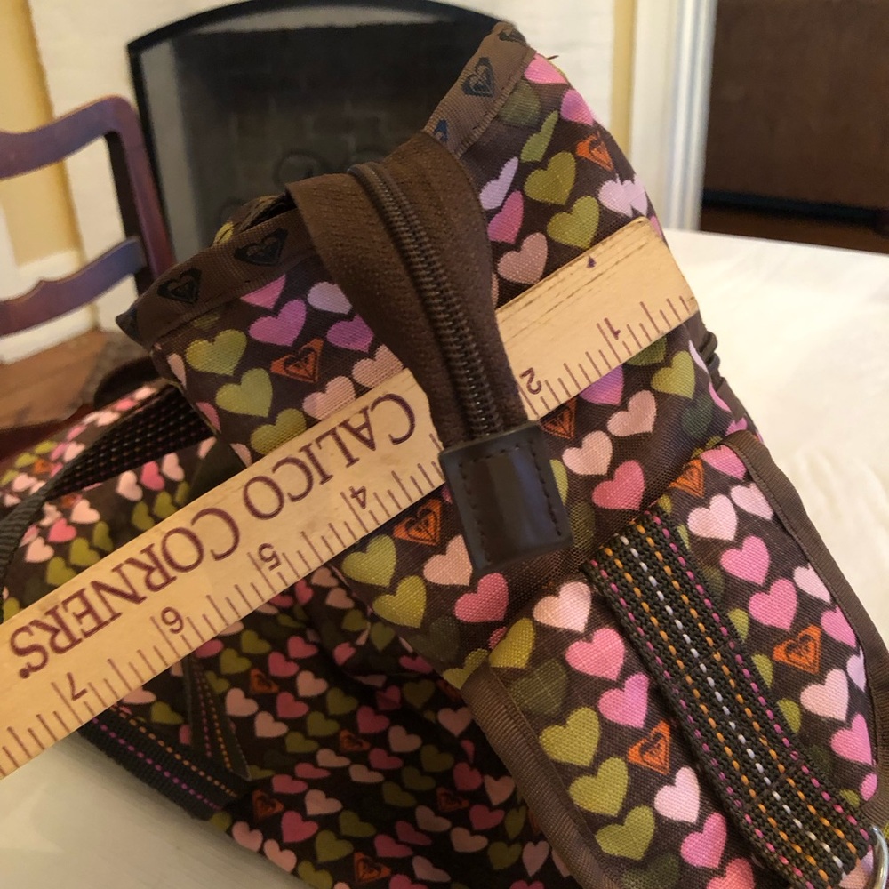 Roxy overnight weekend Heart Patterned Tote Bag - Pink and Brown - Picture 9 of 9